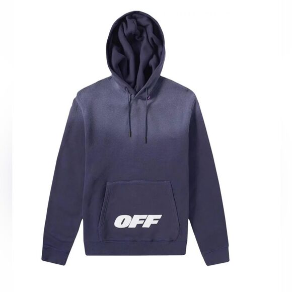 Off White Unisex Men’s Women's Size Medium Blue Ombré Wing Off Logo Hoodie - Picture 2 of 16